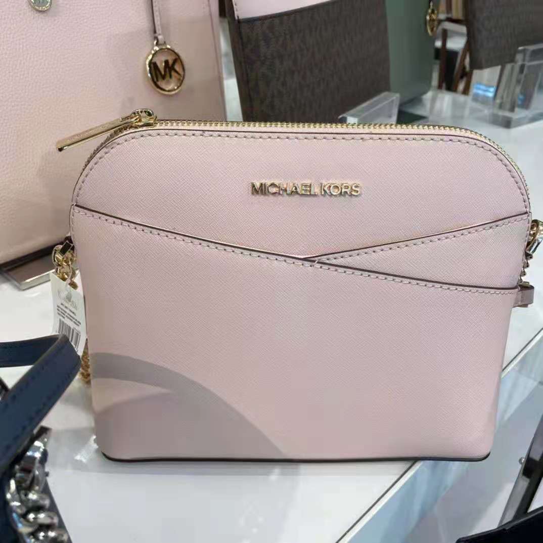Michael Kors 35F1GTVC6T Jet Set Travel Dome Crossbody Bag Leather Powder Blush Michael Kors 35F1GTVC6T Jet Set Travel Dome Crossbody Bag Leather Powder Blush
